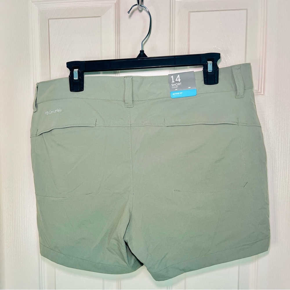 Columbia Women’s Green Saturday Trail Shorts 5” Inseam Omni-Shield Sz 14 RN69724 - Picture 7 of 11